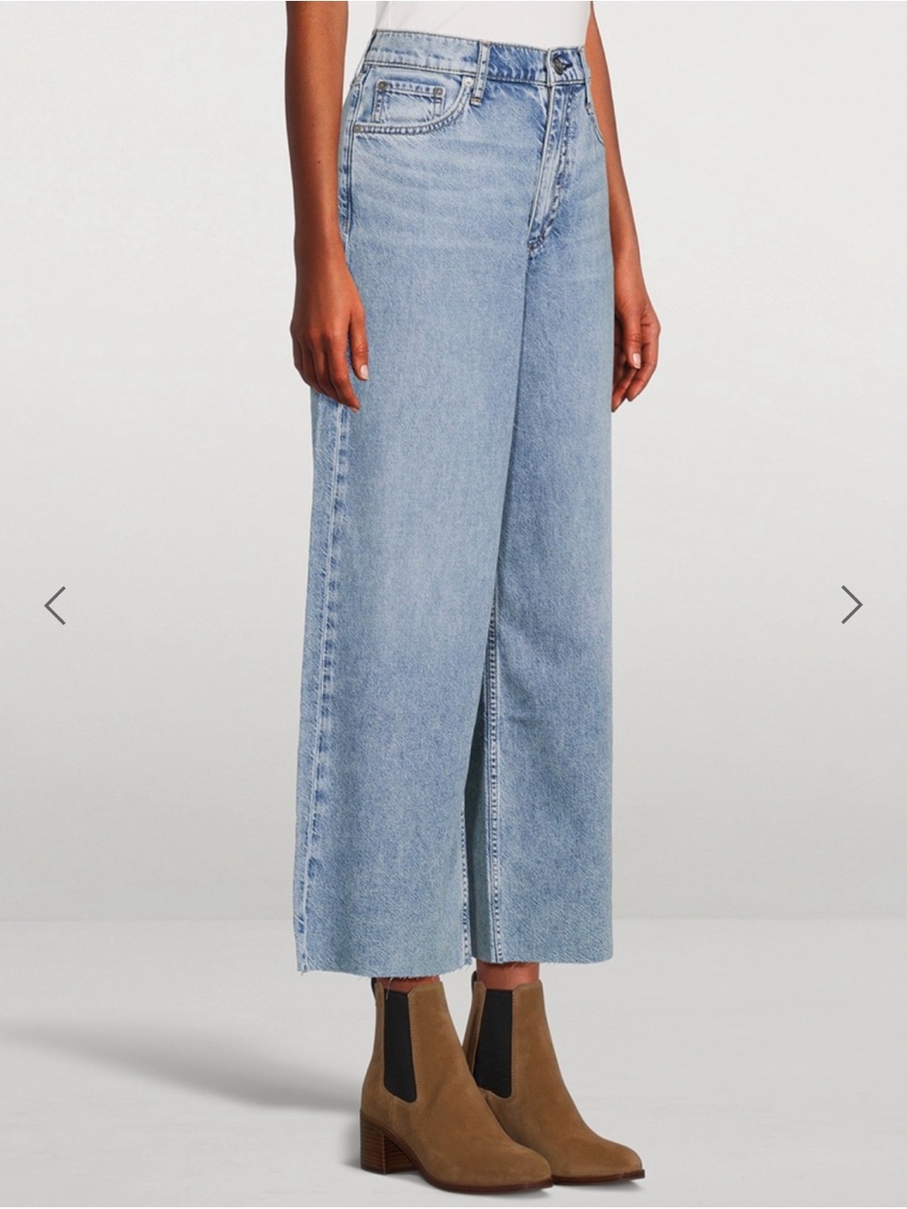 rag & bone Andi Wide-Leg Jeans in Light Blue - Picture 2 of 5